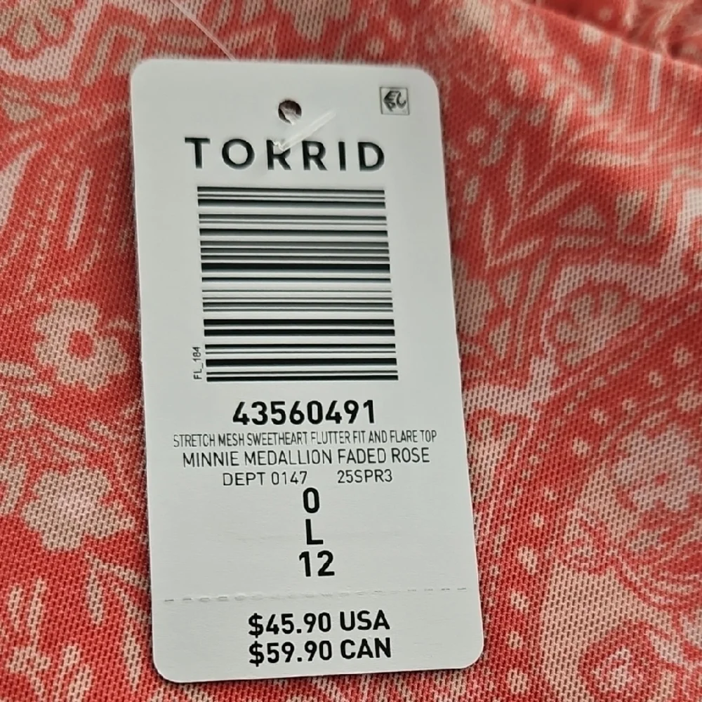 Torrid Pink Flutter Sleeve Smocked Peplum Top - Picture 11 of 12